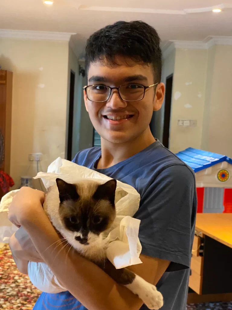 pic of boy with cat